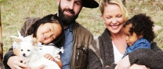 Беременная Кэтрин Хейгл загорает с приемными детьми