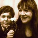 Denis Evstigneev with his mother