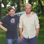 Джемал Тетруашвили и Дмитрий Суржиков на съемках сериала «Родственнички»