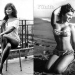 Claudia Mori photo in her youth in a swimsuit