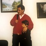 Ксения Шойгу в детстве с отцом Сергеем Шойгу