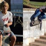 Lil Morty on a skateboard