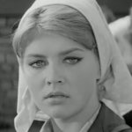 Lilita Ozolinya in her youth (still from the film “When the rain and wind knock on the window”)
