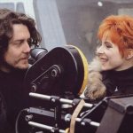 Laurent Boutonnat and Mylene Farmer in the recording studio