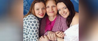 Marina Orlova with her mother and sister