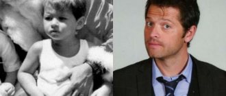 Misha Collins in childhood and now
