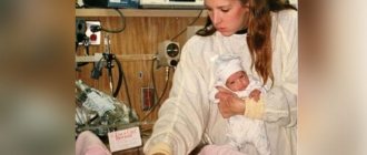 Newborn Ashley Benson with her mother