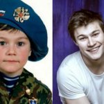 Олег Гаас в детстве и сейчас