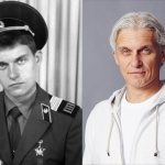 Олег Тиньков в армейские годы и сейчас