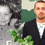 Олег Верещагин в детстве и сейчас