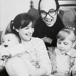 Olga Ostroumova with her husband Mikhail Levitin and children