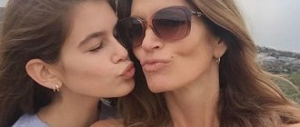 Cindy Crawford with her daughter