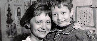 Tatyana Bozhok with her son Seryozha