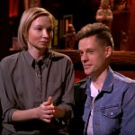 Yuri Dud and his wife in Basta&#39;s Gazlive show